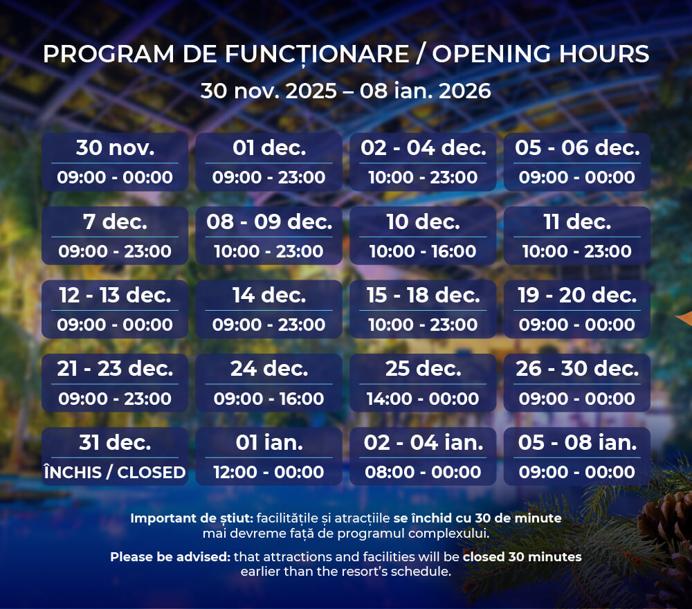 Therme Winter Schedule